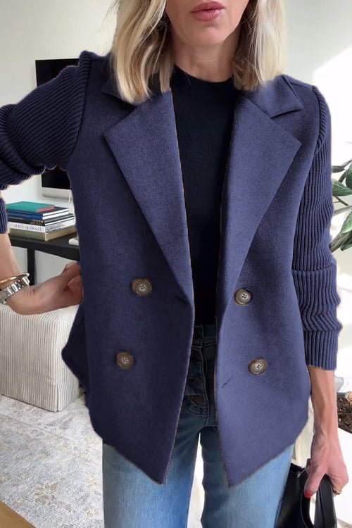 Gwen | Tailored Knit-Sleeve Blazer