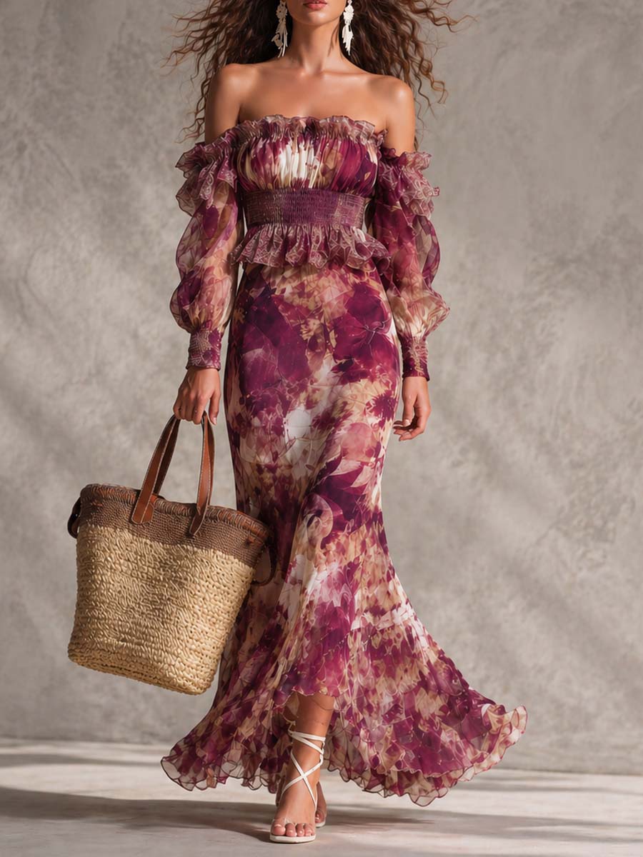 Rosine | Maxi Pink Floral Dress