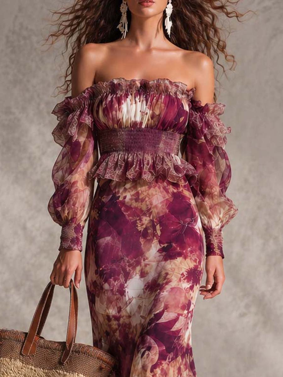 Rosine | Maxi Pink Floral Dress