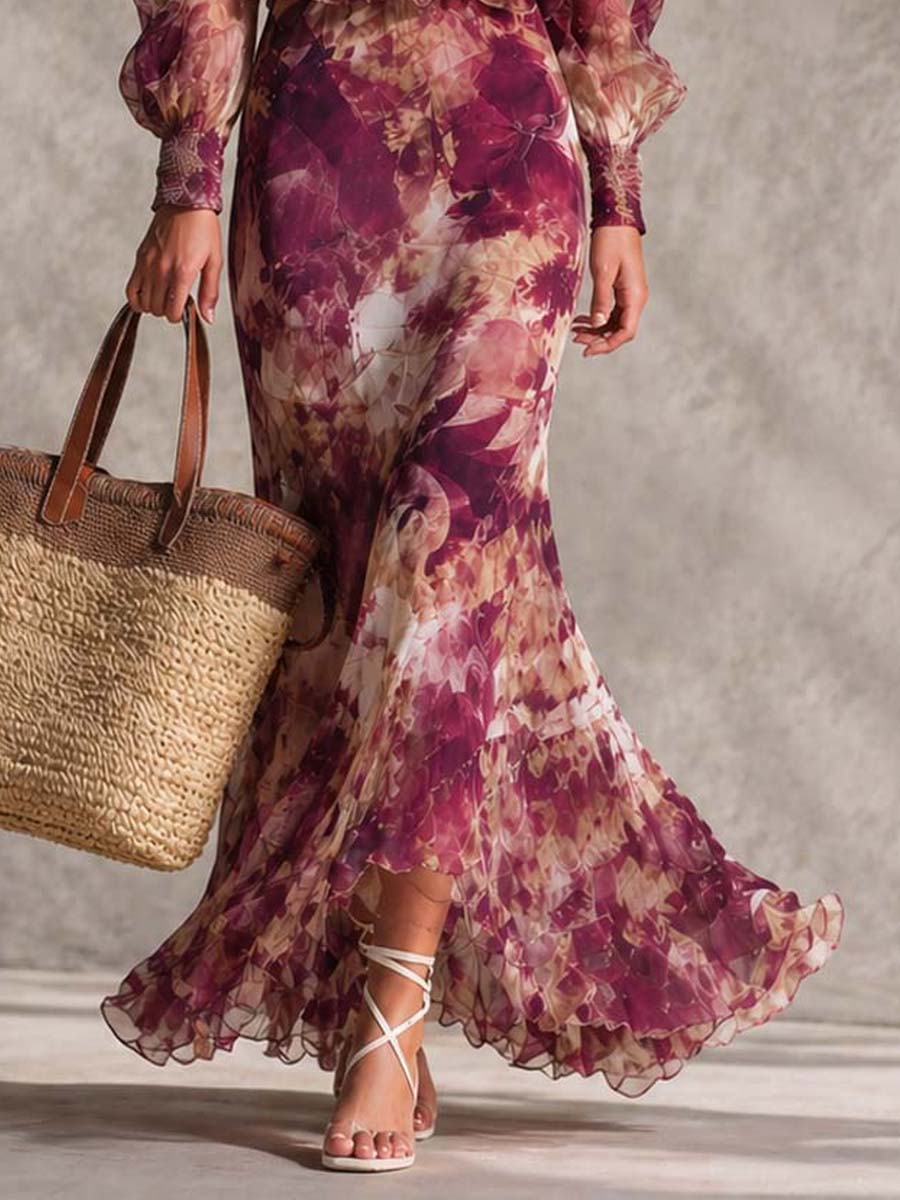 Rosine | Maxi Pink Floral Dress