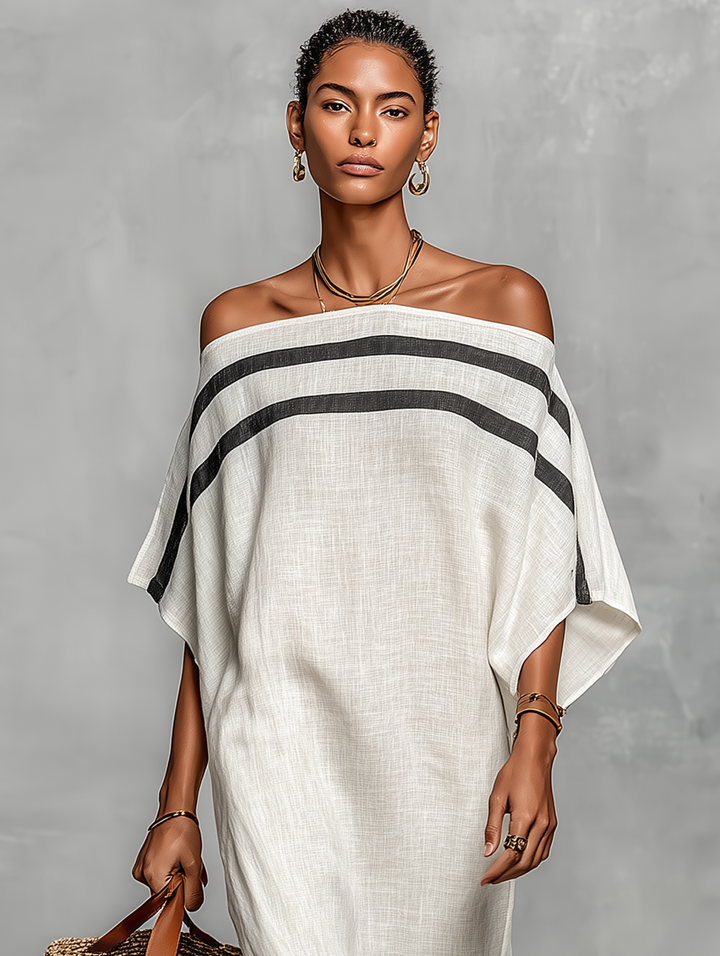 Odette | Minimalist Linen Maxi Dress
