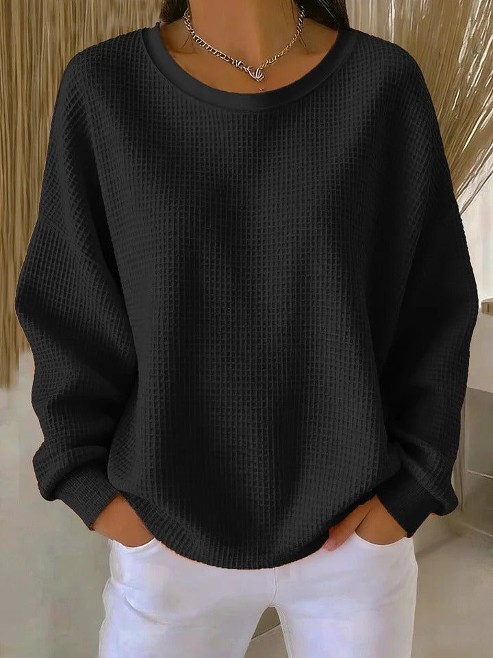 Nyla | Relaxed Waffle Sweater