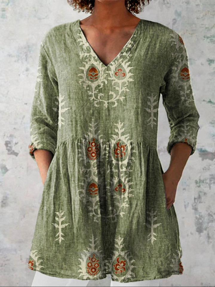 Delphina | Flowy V-Neck Blouse
