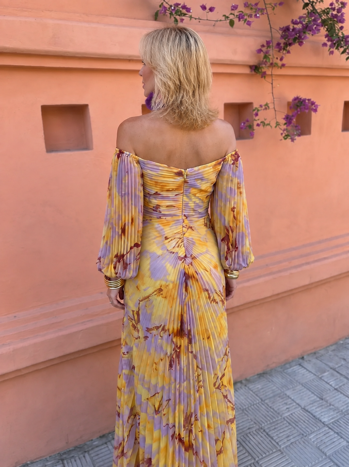 Sutton | Easy Floral Deep V Neck Maxi Dress