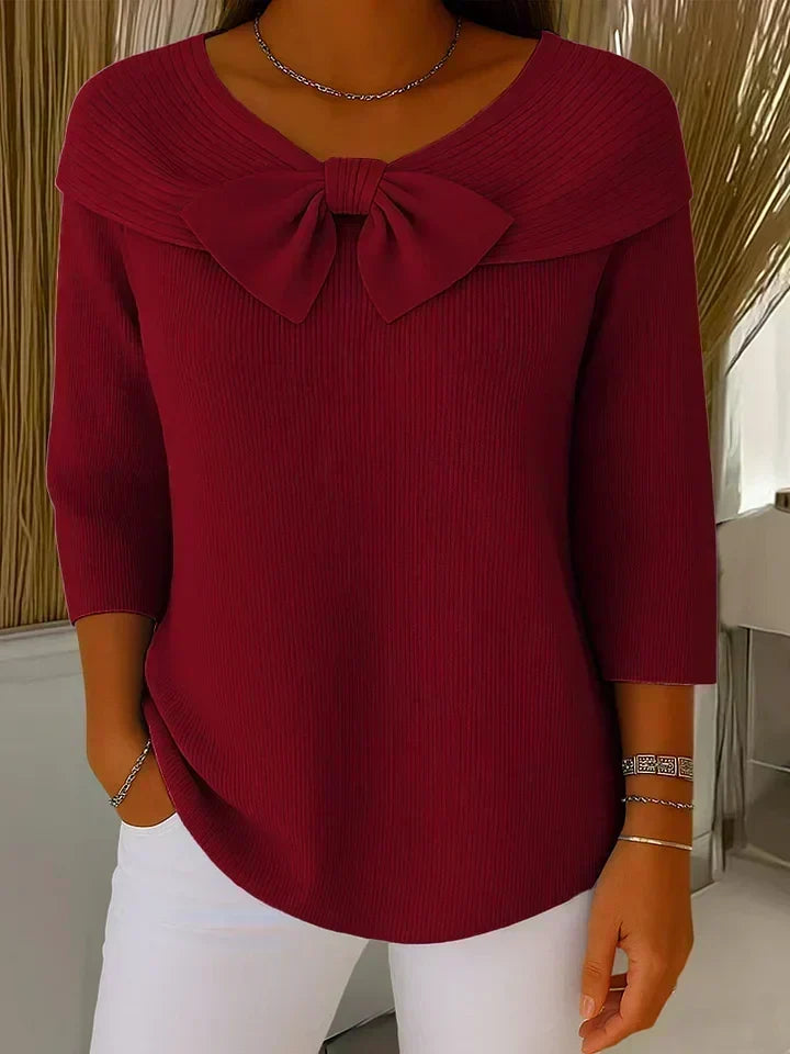 Tivella | Bow Collar Sweater