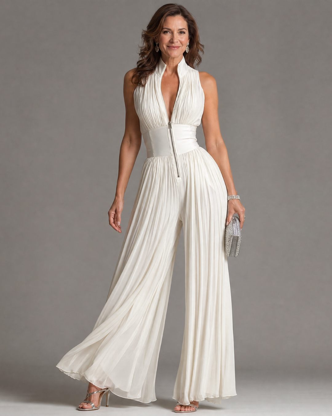 Anneliese | Wide Leg Halter Jumpsuit