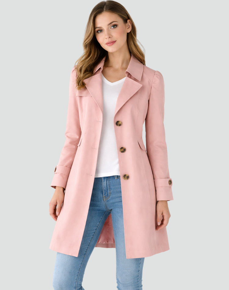 Gabrielle | Classic Lapel Trench Coat