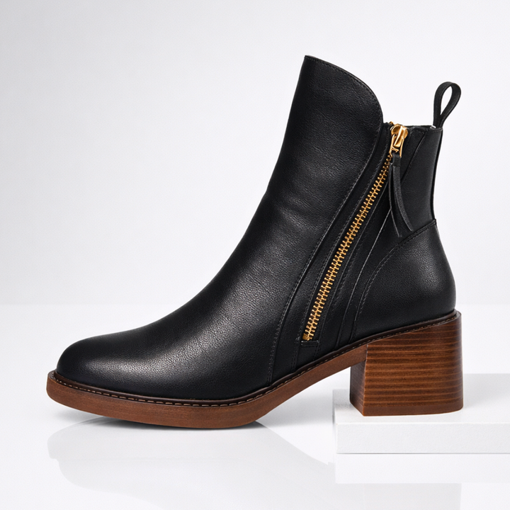 Nola Leather Ankle Booties