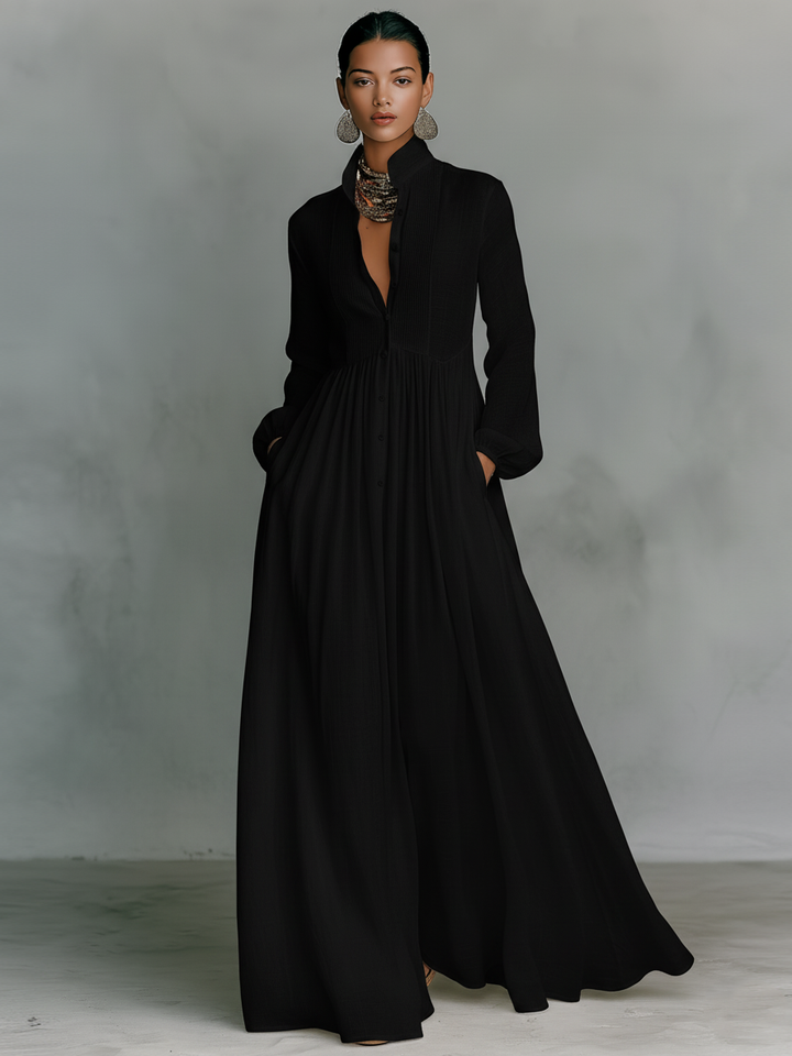 Paloma | Patchwork Linen Maxi Dress
