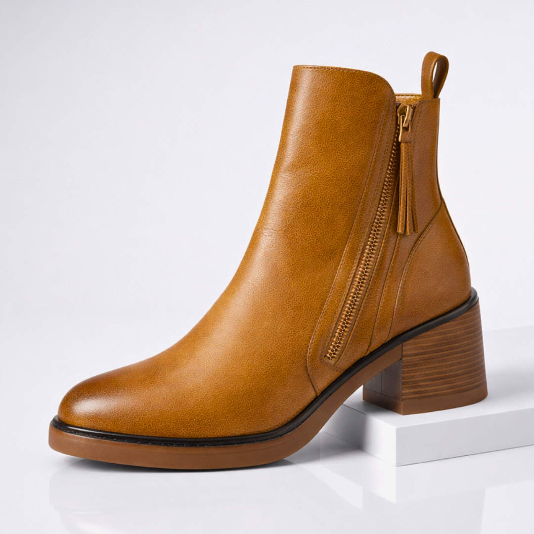 Nola Leather Ankle Booties