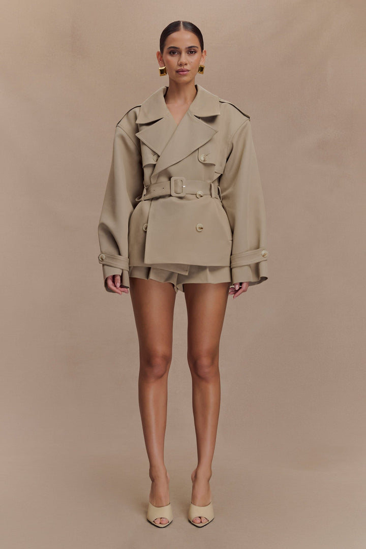 Elsje | Tailored Short Trench Coat with Classic Elegance