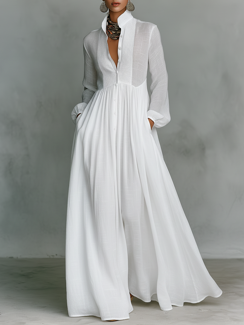 Paloma | Patchwork Linen Maxi Dress