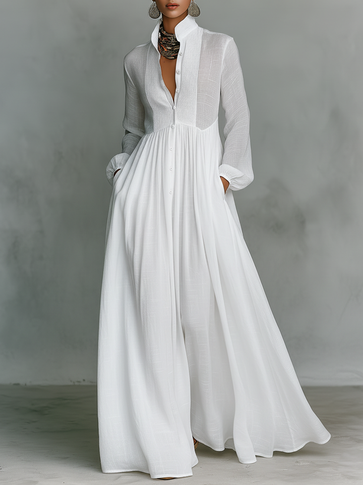 Paloma | Patchwork Linen Maxi Dress