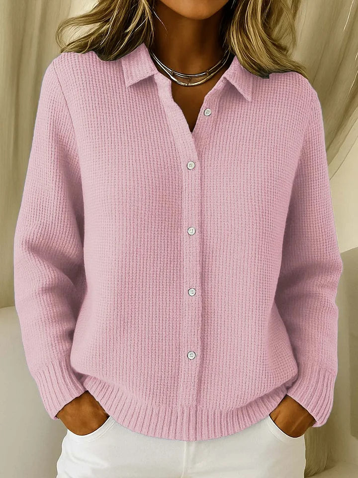 Ludovica | Shirt-Collar Knit Cardigan