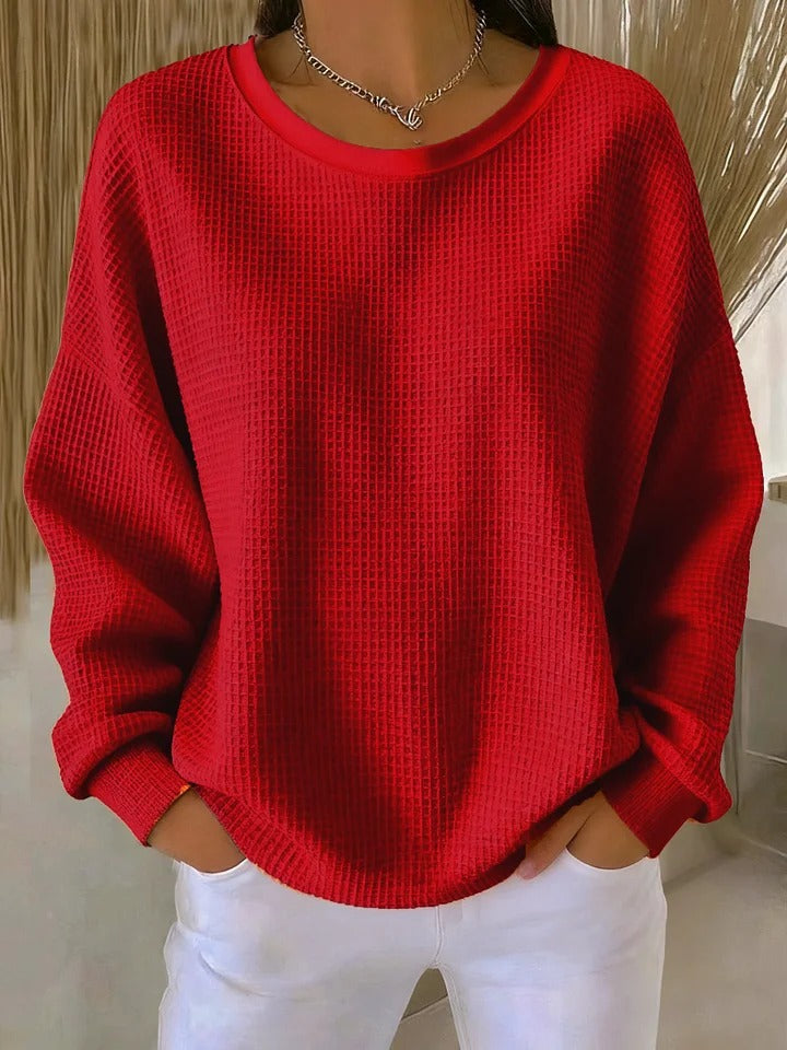 Nyla | Relaxed Waffle Sweater