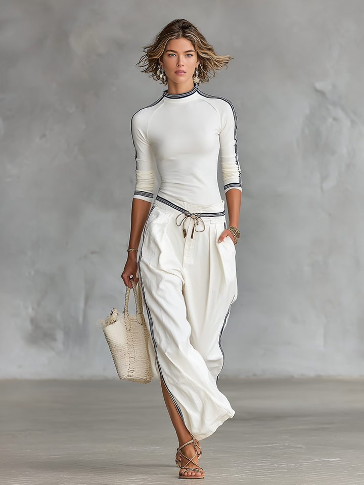 Talia | Wide-Leg Drawstring Sport Set