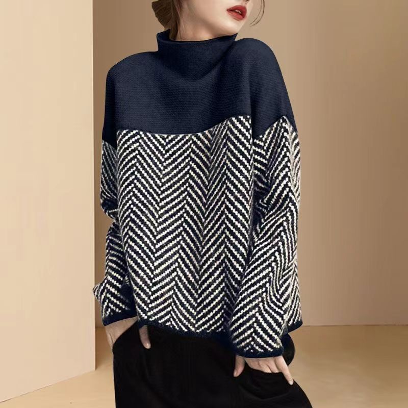 Eva | Herringbone Knit Sweater