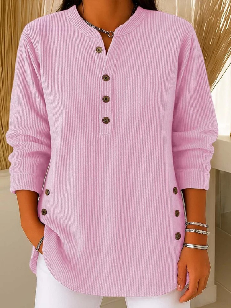 Neva | Button Henley Sweater