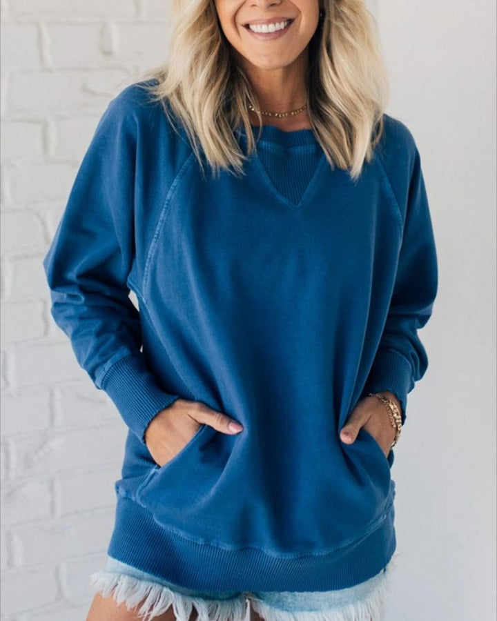 Flor | Ribbed Pocket Sweater