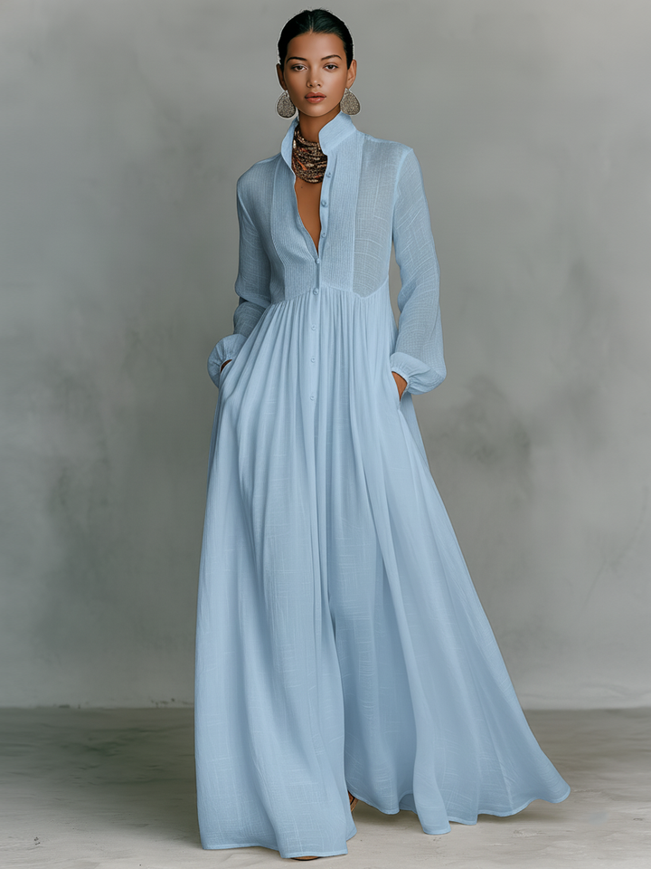 Paloma | Patchwork Linen Maxi Dress