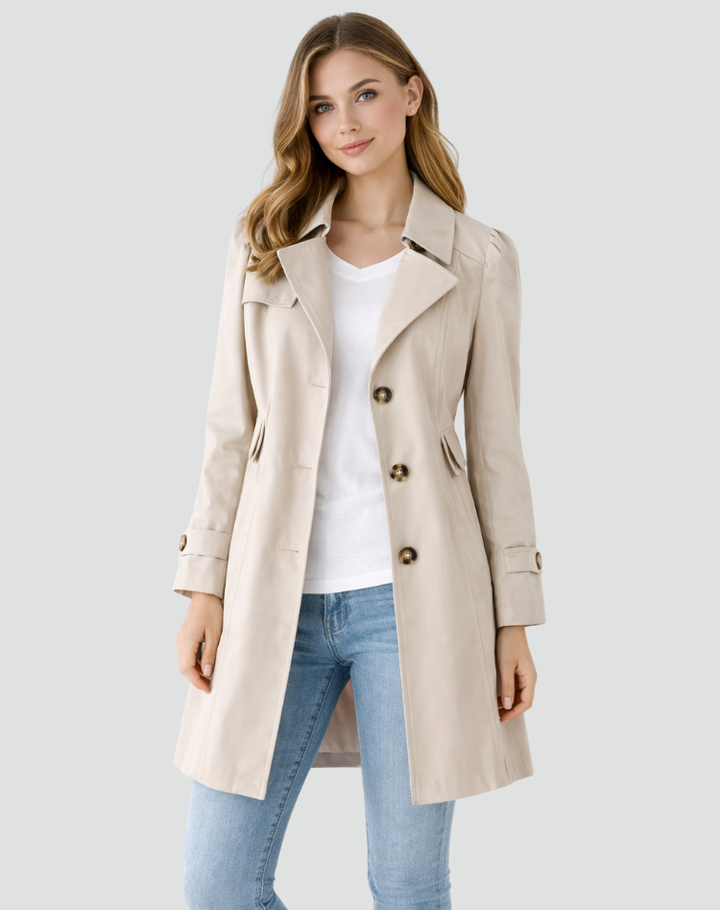 Gabrielle | Classic Lapel Trench Coat