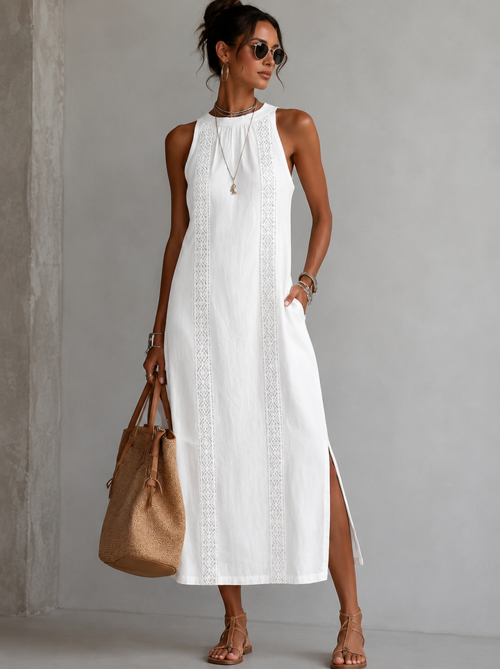 Marit | Airy Embroidered Dress with Pockets