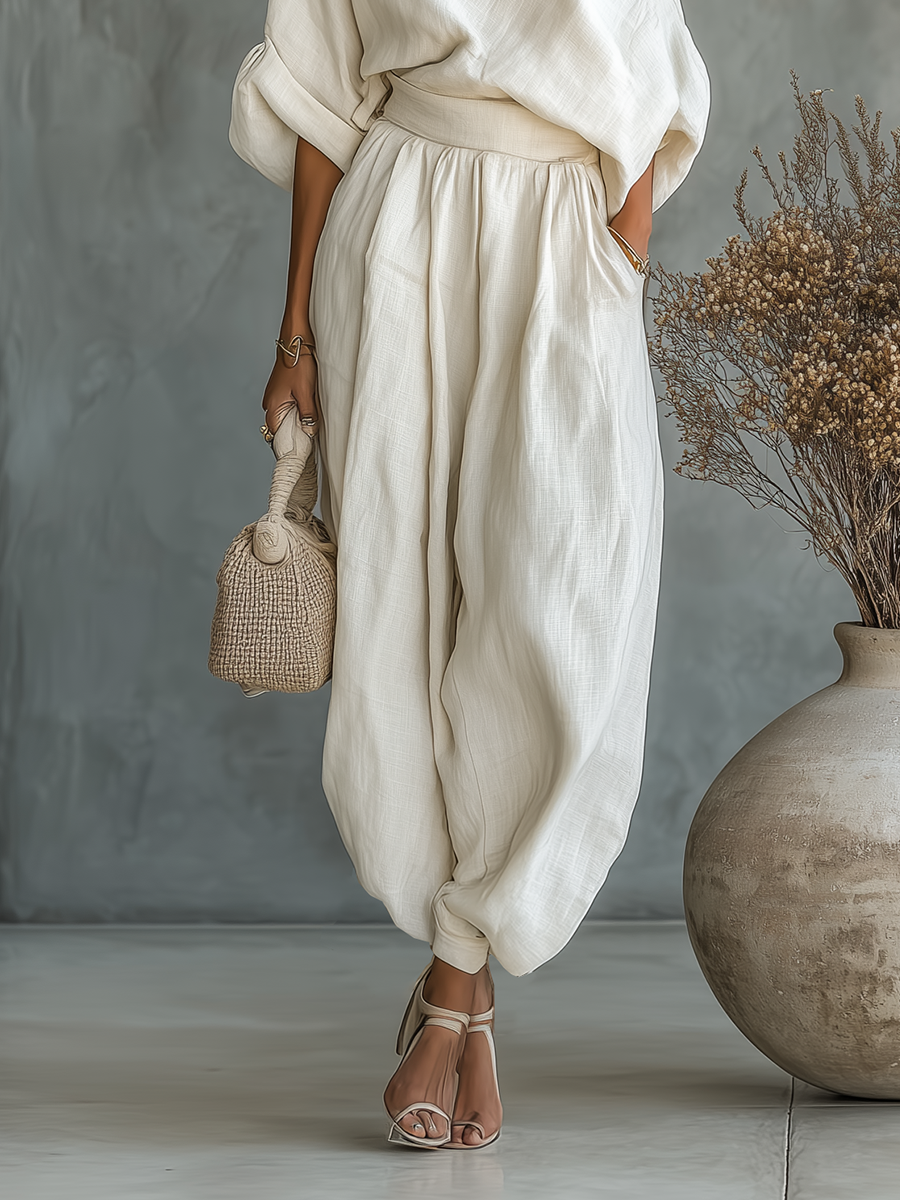 Naima | Off-Shoulder Linen Two-Piece