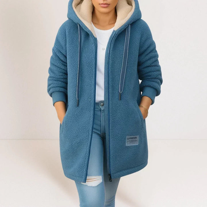 Hortense | Long Hooded Fleece Jacket