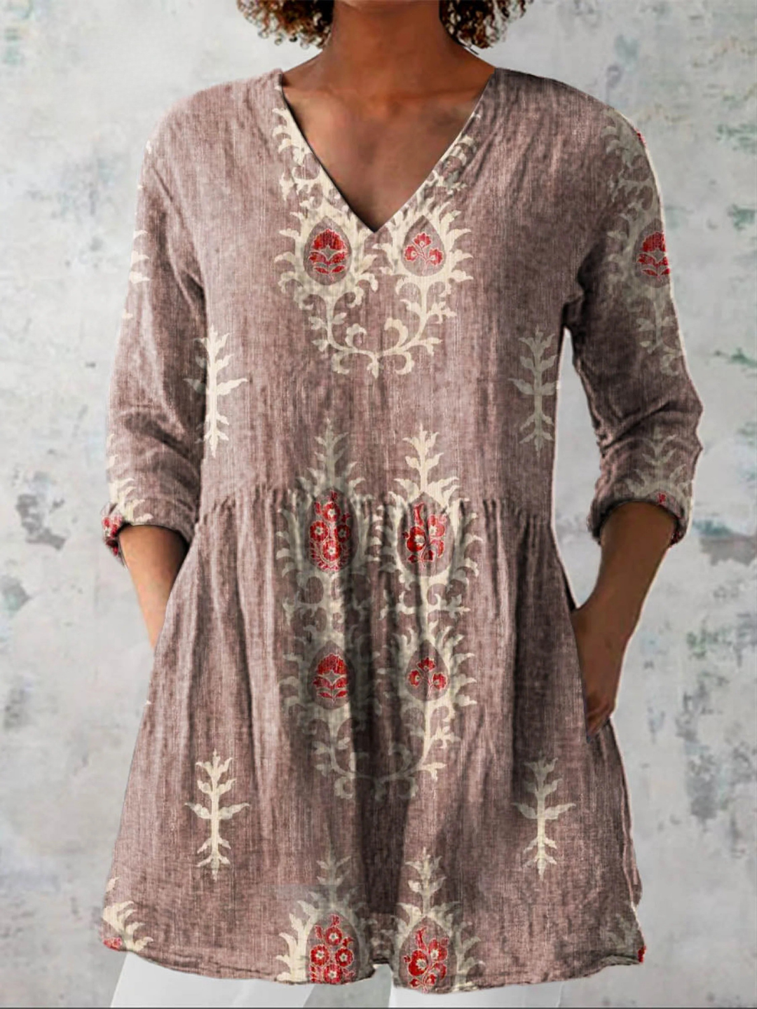 Delphina | Flowy V-Neck Blouse