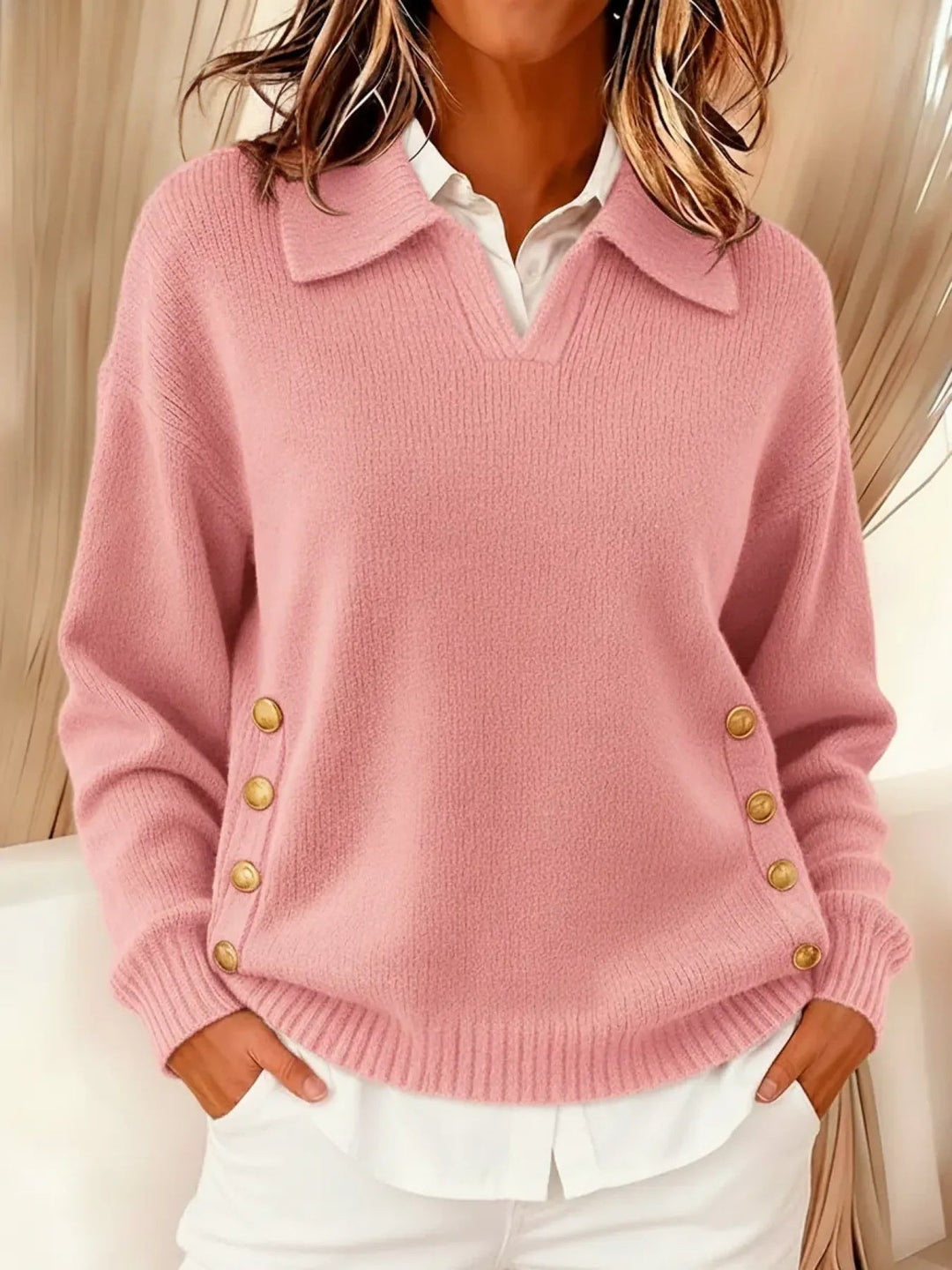 Vynette | Collared V Neck Sweater