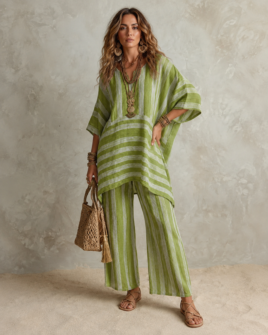 Anna | Bohemian Leinen 2-Teiliges Set