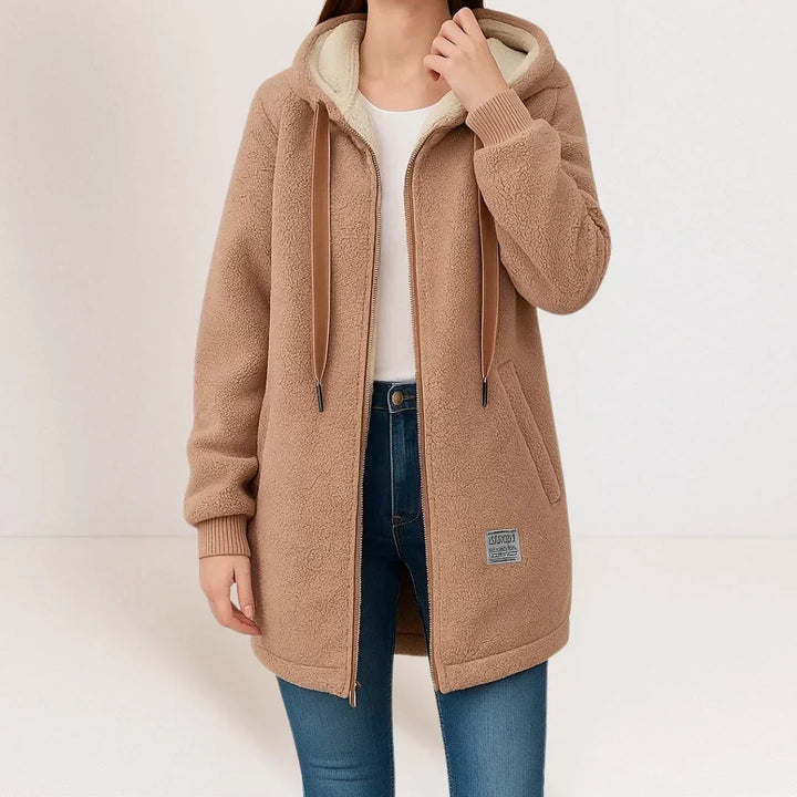 Hortense | Long Hooded Fleece Jacket