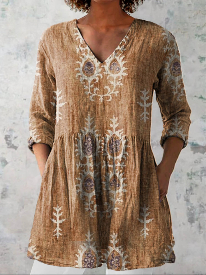Delphina | Flowy V-Neck Blouse