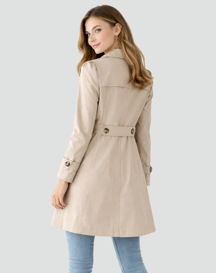 Gabrielle | Classic Lapel Trench Coat