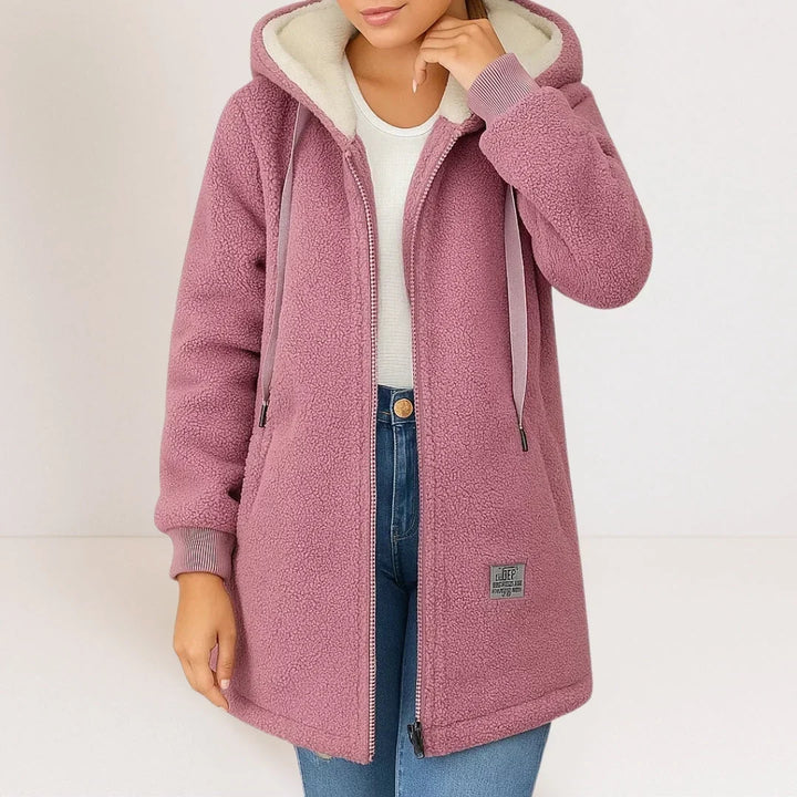 Hortense | Long Hooded Fleece Jacket
