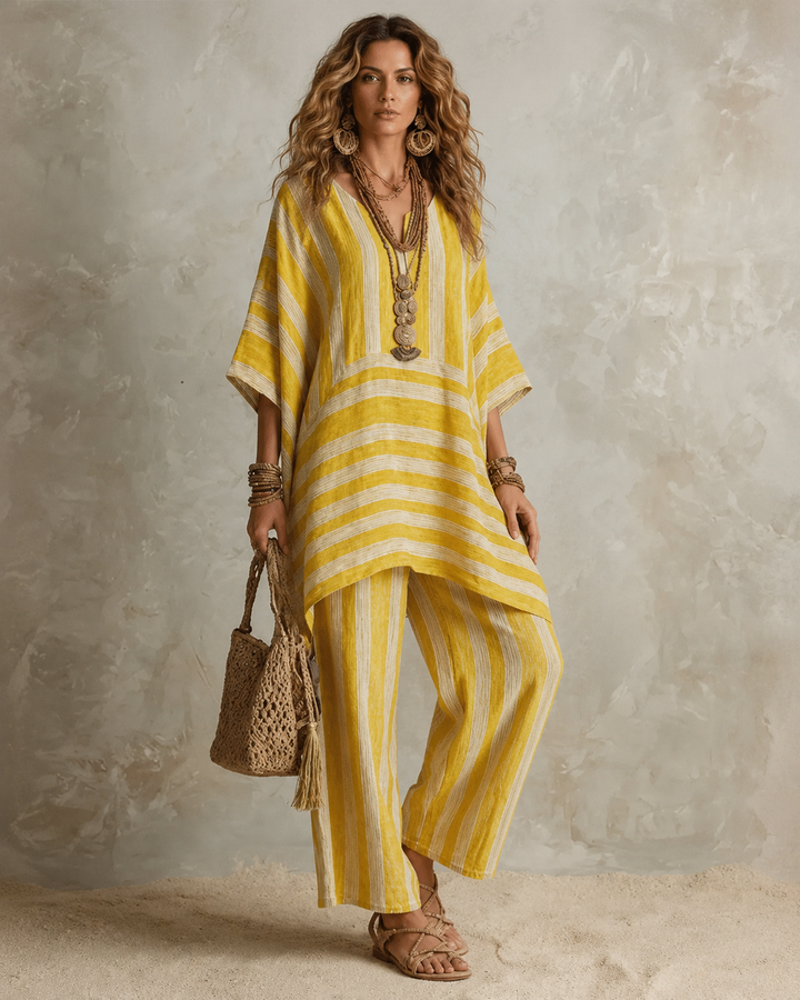 Anna | Bohemian Leinen 2-Teiliges Set