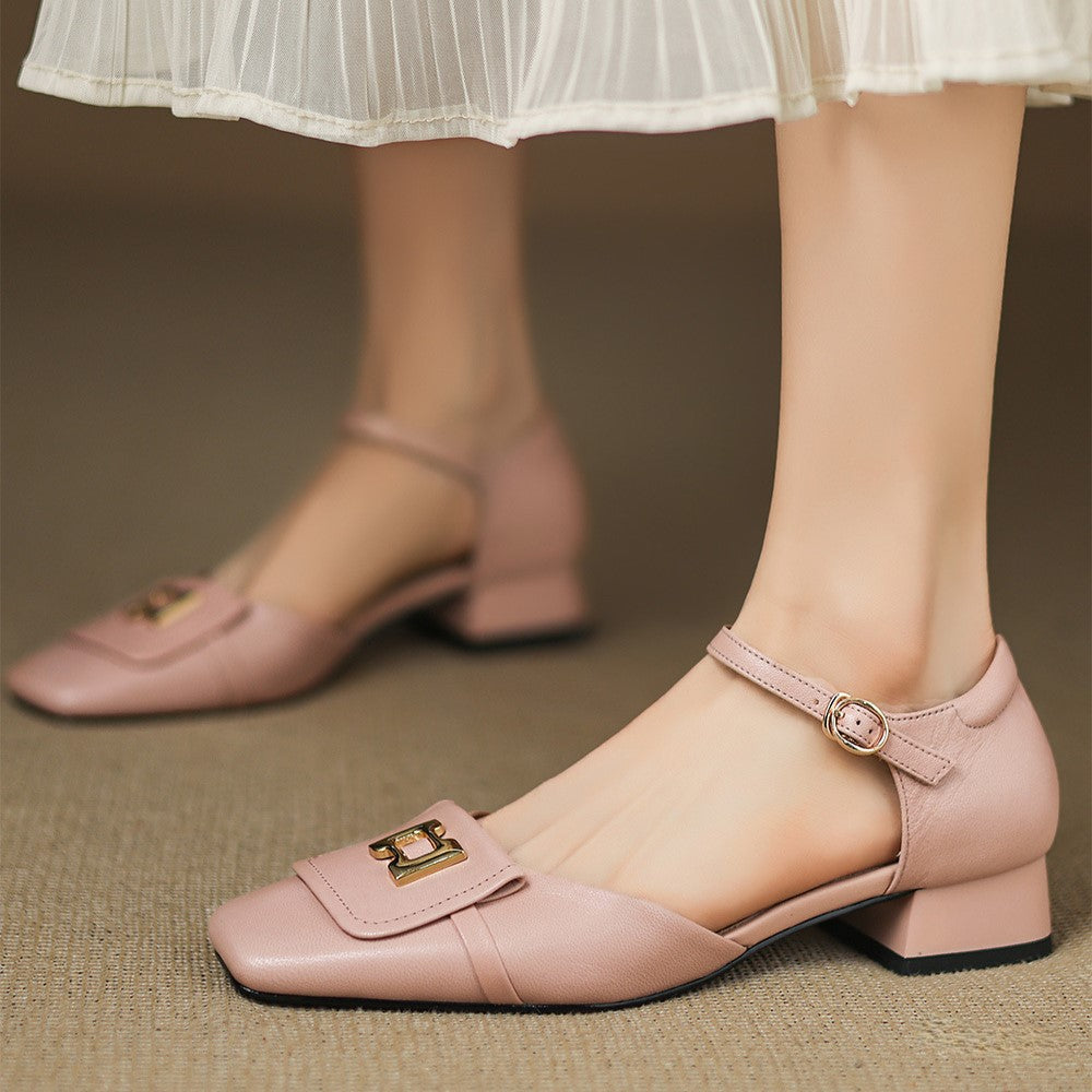 Aveline Buckle Leather Mary | Janes
