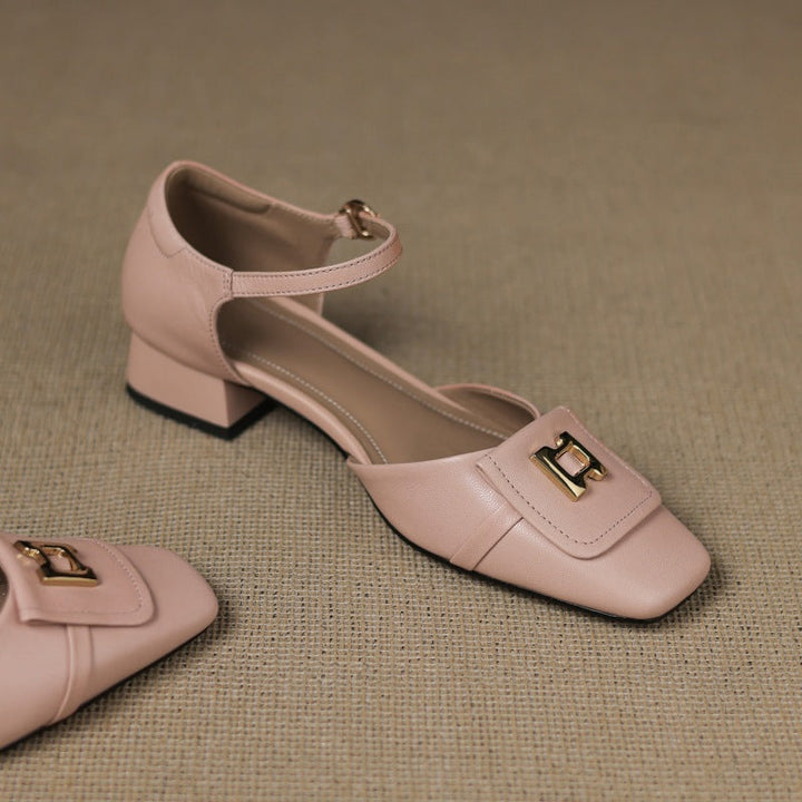Aveline Buckle Leather Mary | Janes