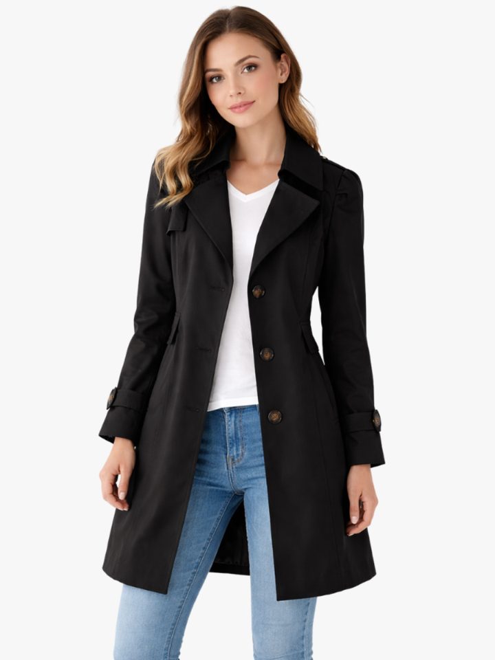 Gabrielle | Classic Lapel Trench Coat