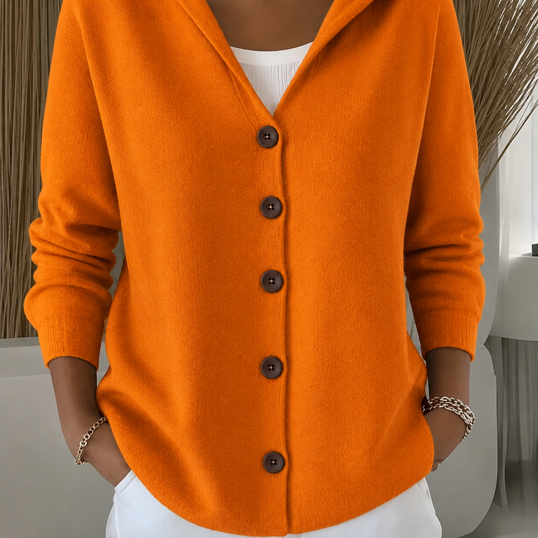 Panna | Hooded Button-Front Cardigan