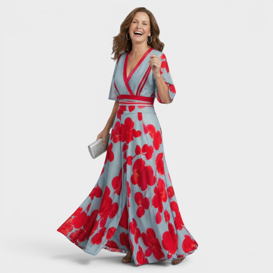 Daniela | Flowing Halter Maxi Dress
