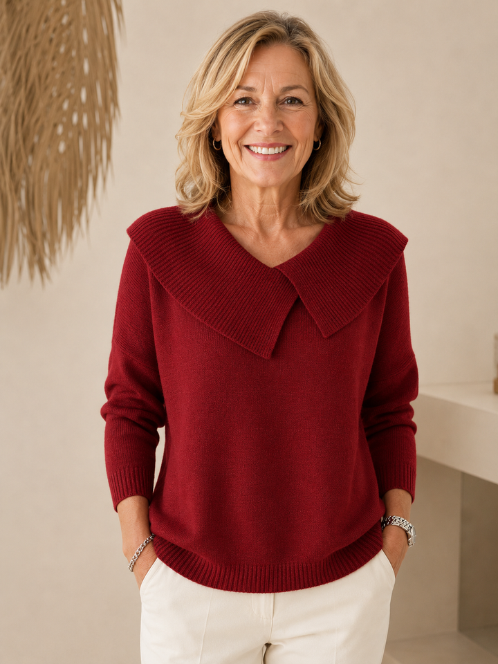 Sunnora | Wide Collar Sweater