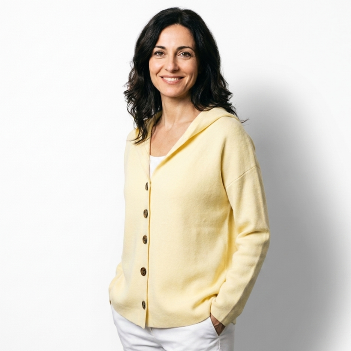 Panna | Hooded Button-Front Cardigan