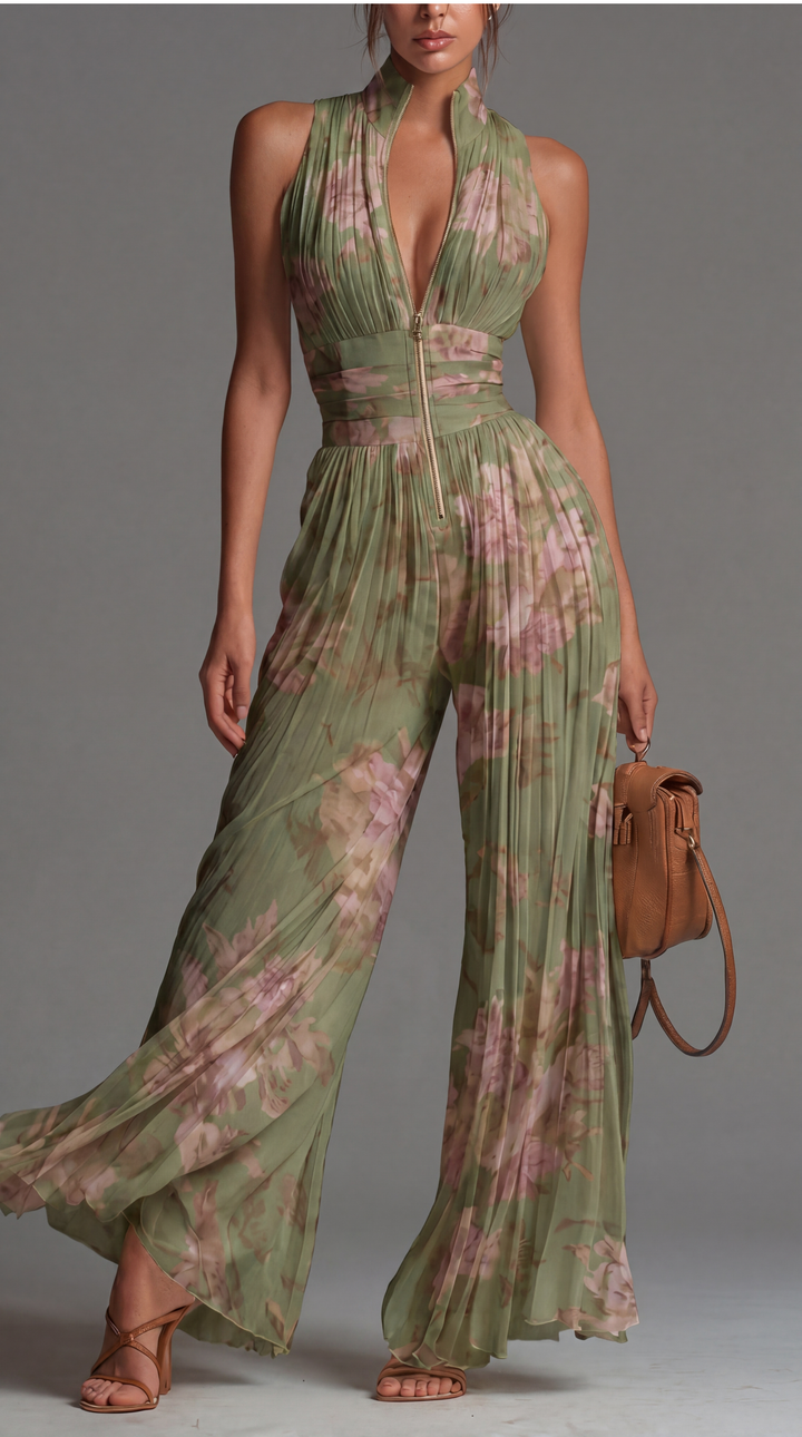 Zoe | Floral Chiffon Jumpsuit
