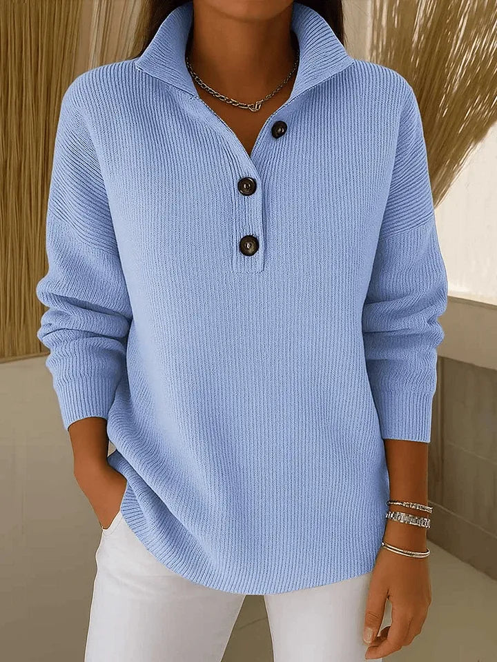 Florence | V Neck Polo Sweater