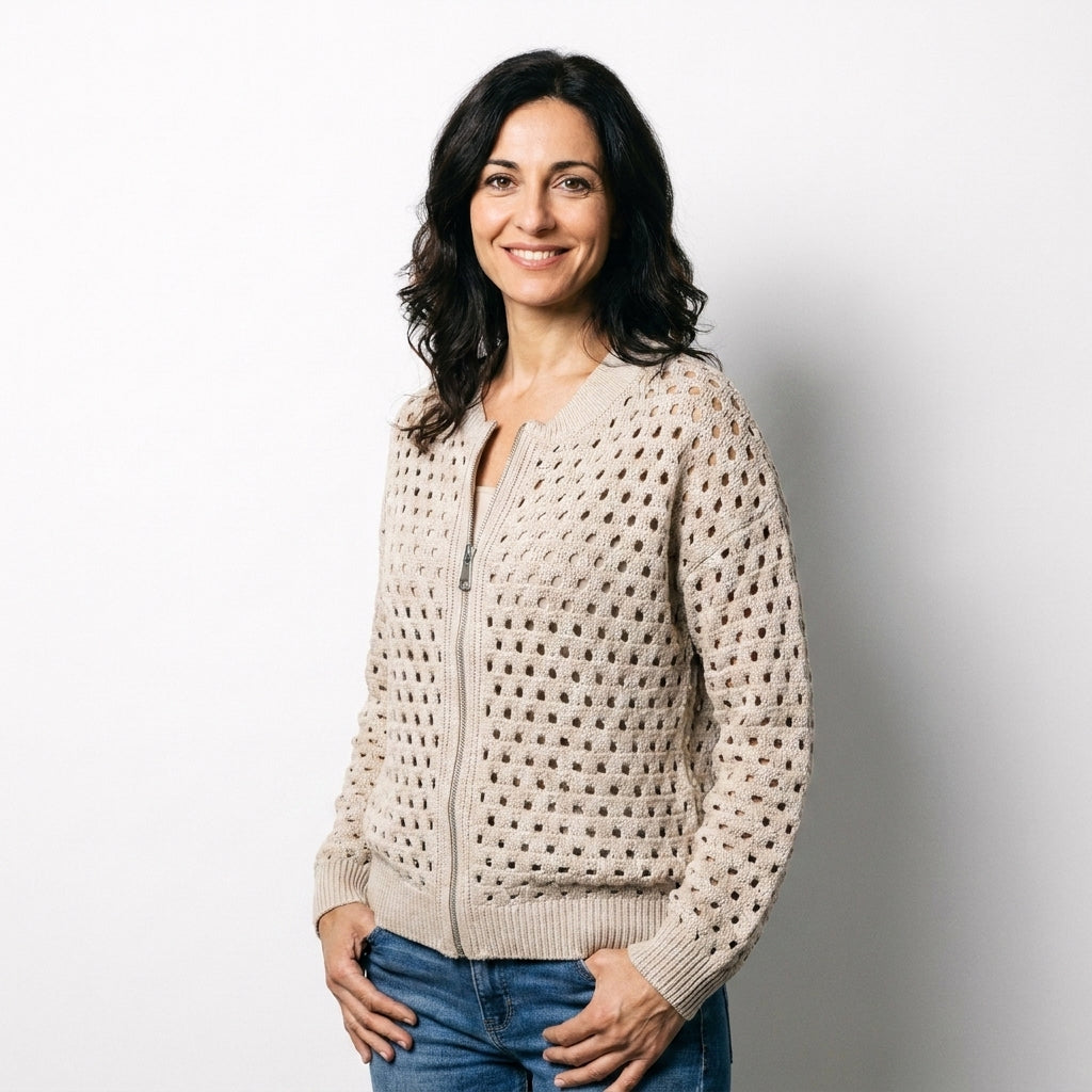 Sabbia | Premium Open-Knit Cardigan
