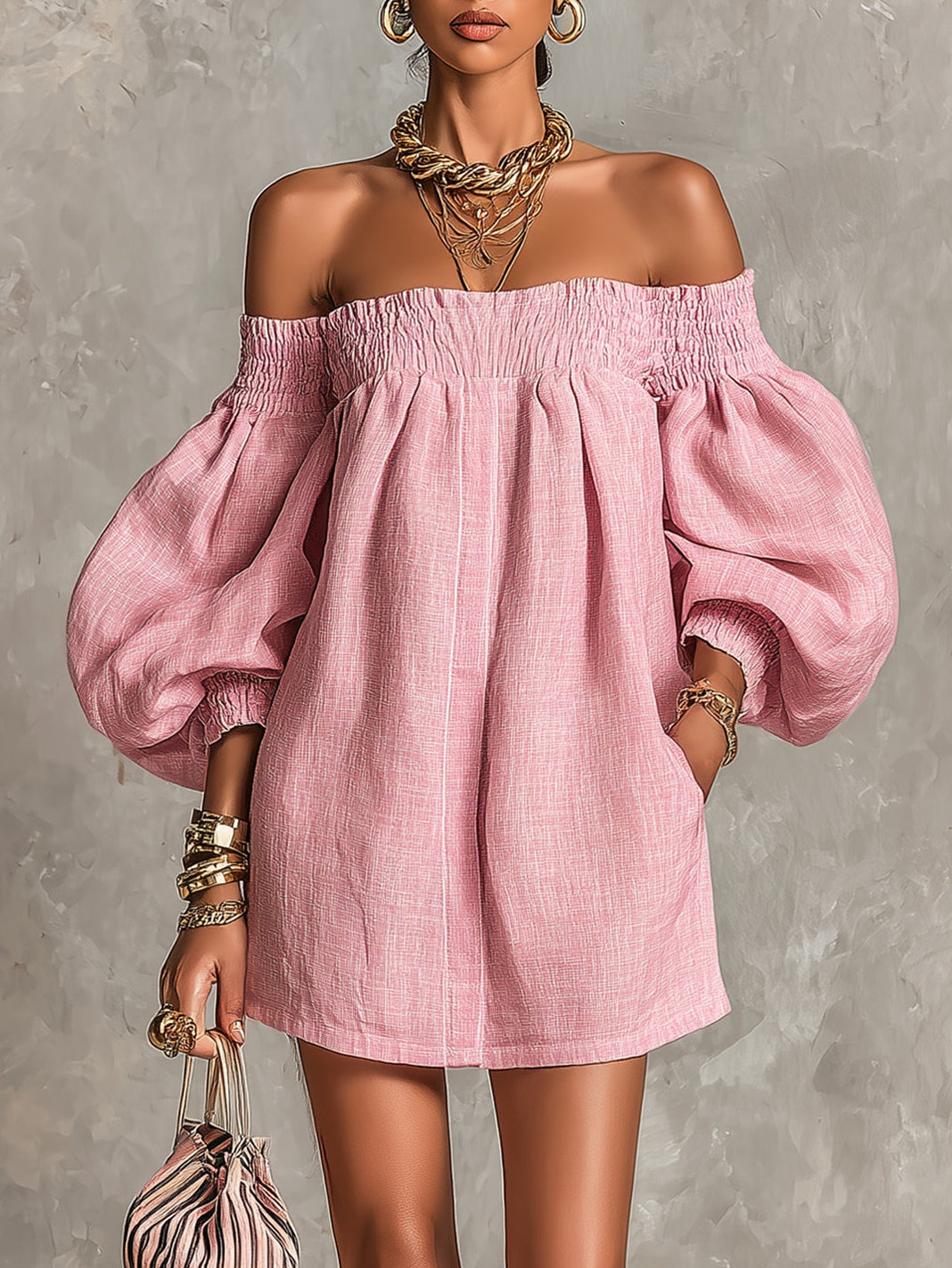 Rosabelle | Mini Pink Dress