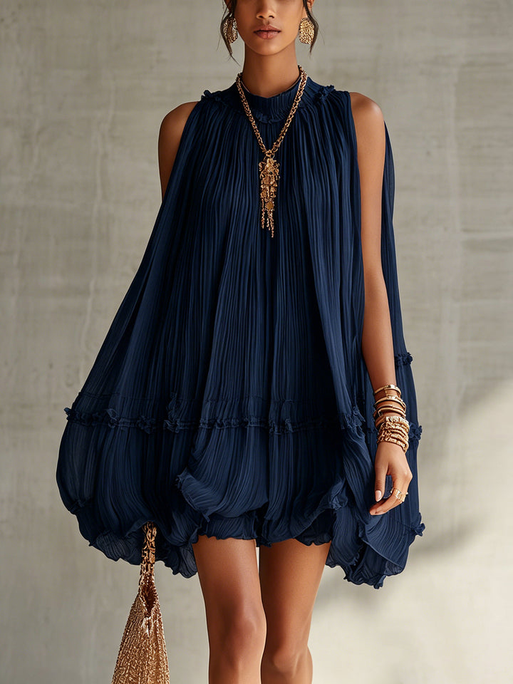 Ocean | Mini Blue Ruffle Dress