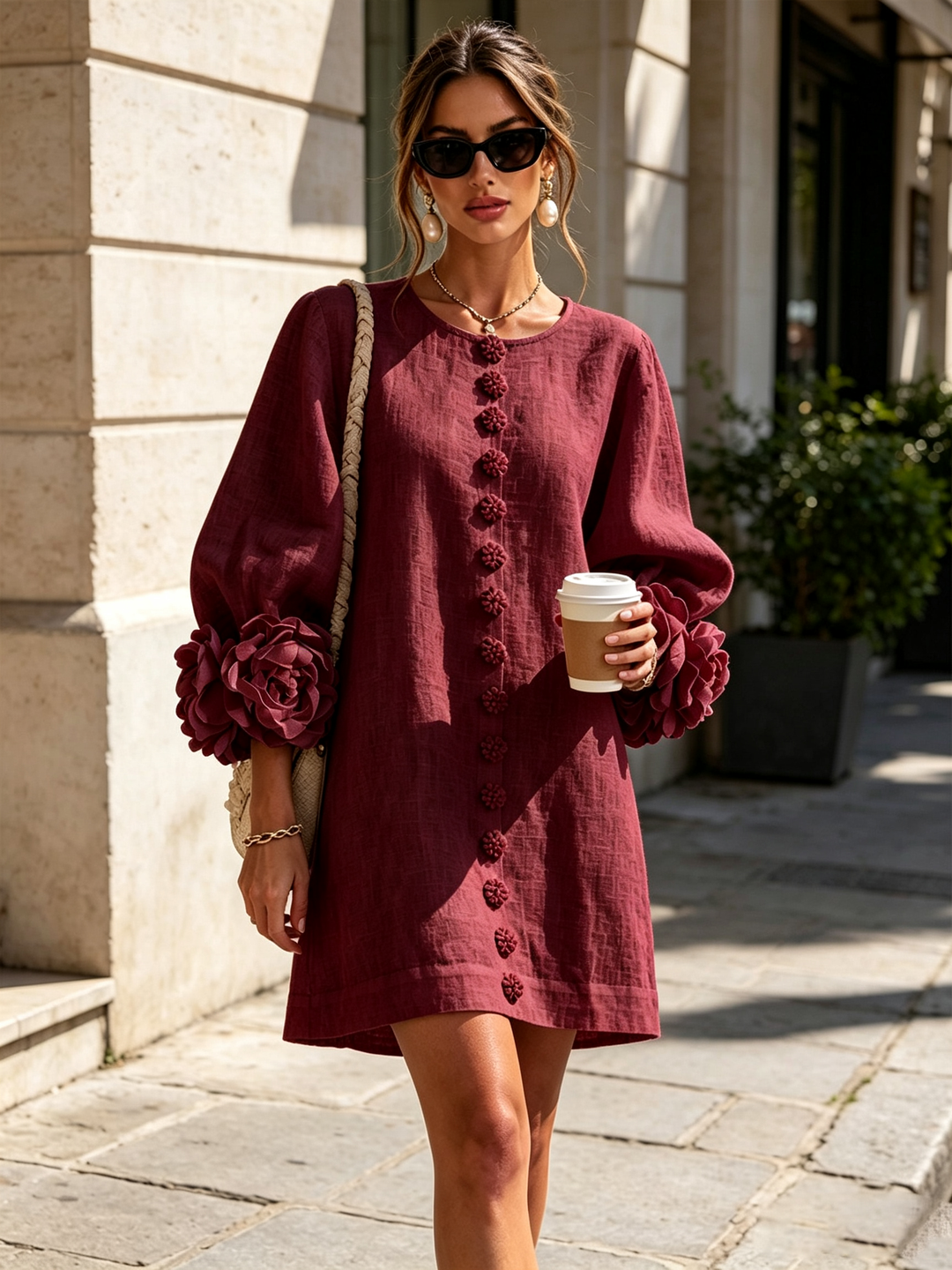 Rosaline | Effortless Button-Down Mini Dress