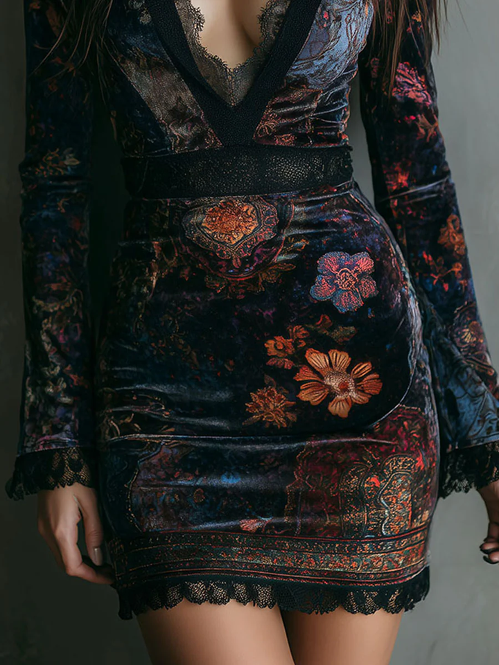 Iris | Mini Floral Printed Dress